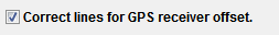 3. Correct lines for GPS receiver offset. check
