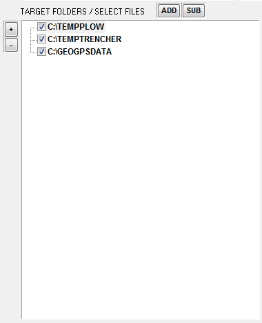 4. Target folders and elibible files